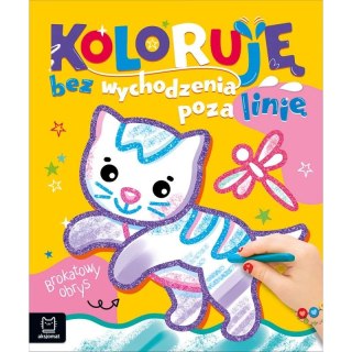 Aksjomat Książka dla dzieci Brokatowy obrys. Z kotkiem Aksjomat