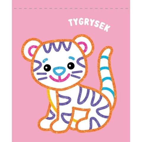 Aksjomat Książka dla dzieci Brokatowy obrys. Z pieskiem. Aksjomat