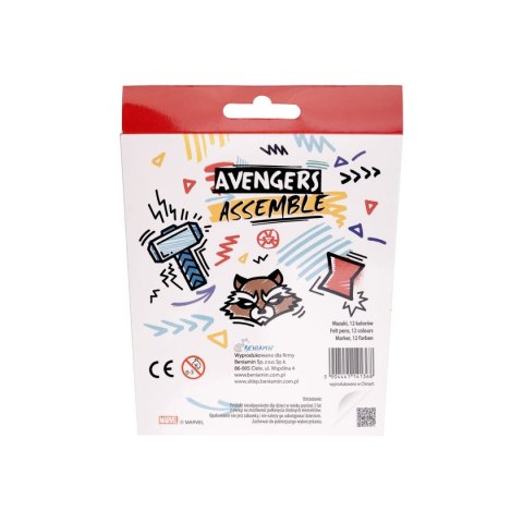 Beniamin Flamaster AVENGERS 12 kol. Beniamin (114136)