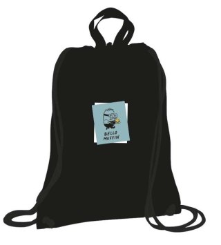 Beniamin Plecak (worek) na sznurkach MINIONKI czarna Beniamin (9243)