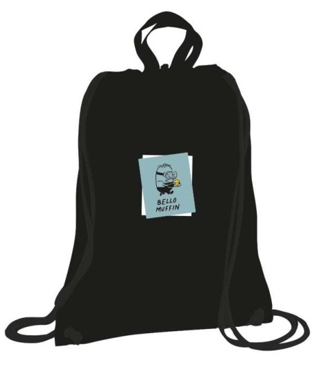 Beniamin Plecak (worek) na sznurkach MINIONKI czarna Beniamin (9243)