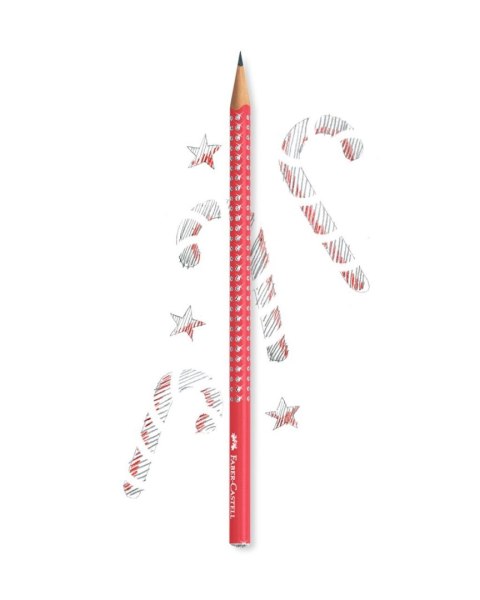 Faber Castell Ołówek Sparkle Pearly Czerwony (Candy Cane Red) HB Faber Castell (118240 FC)