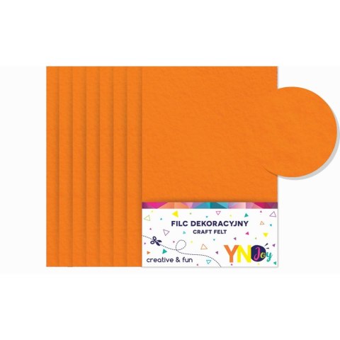 Interdruk Filc filc kolor: pomarańczowy 8 ark. [mm:] 200x297 Interdruk (IFILCPOM)