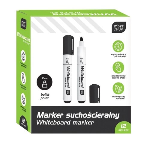 Interdruk Marker suchościeralny wkład czarny 2,0mm okrągła końcówka Interdruk (IMARTABCZA)