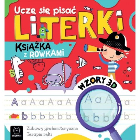 Książka dla dzieci Uczę się pisać literki. Książka z rowkami. Wzory 3D