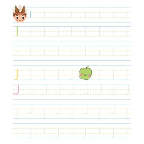 Książka dla dzieci Uczę się pisać literki. Książka z rowkami. Wzory 3D