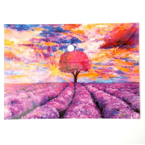 Narcissus Teczka plastikowa na zatrzask Lavenda Vista A5 mix 28 mic. Narcissus