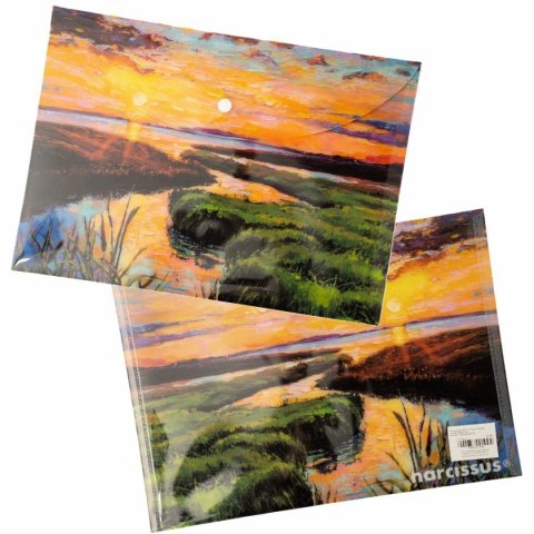 Narcissus Teczka plastikowa na zatrzask Rzeka Vista A4 mix 28 mic. Narcissus