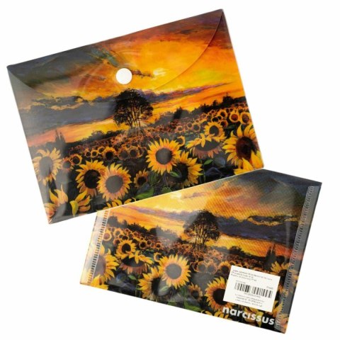 Narcissus Teczka plastikowa na zatrzask Słoneczniki Vista A6 mix 28 mic. Narcissus