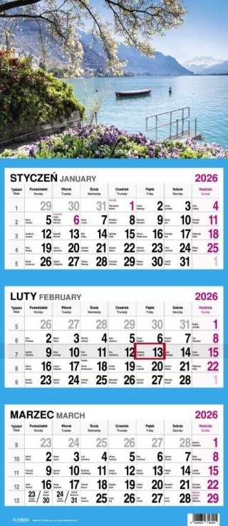 Press Kalendarz ścienny WIDOK 310mm x 790mm Press