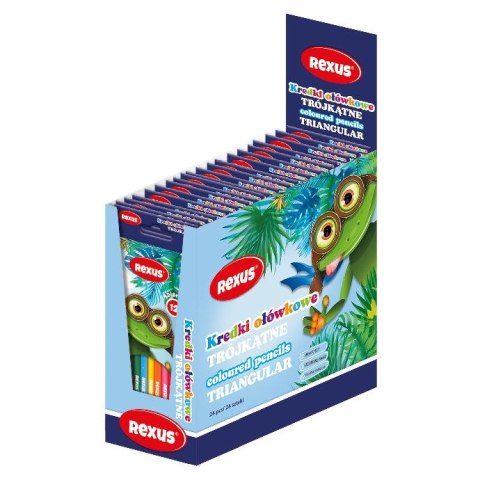 Rexus Kredki ołówkowe Rexus Teens trójkątne 12 kol. Rexus
