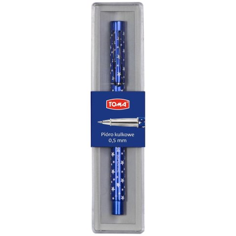 Toma Pióro kulkowe w gwiazdki wkład niebieskie Toma (TO-828)