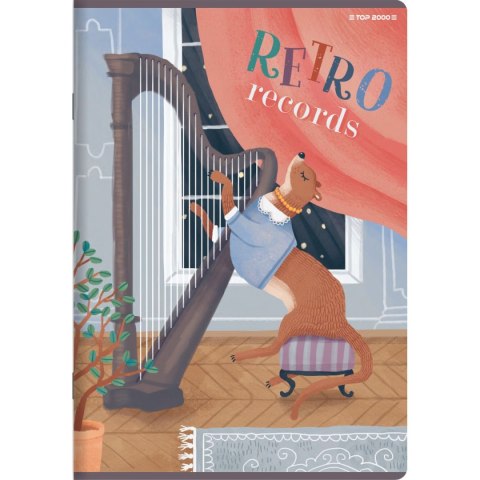 Top 2000 Zeszyt BOOKWORM/RETRO A5 16k. 70g kratka Top 2000 (400169369)