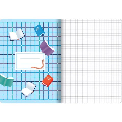 Top 2000 Zeszyt BOOKWORM/RETRO A5 16k. 70g kratka Top 2000 (400169369)