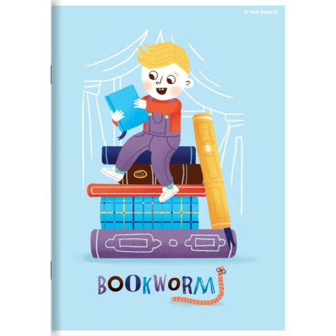 Top 2000 Zeszyt BOOKWORM/RETRO A5 16k. 70g podwójna linia kolor Top 2000 (400169400)