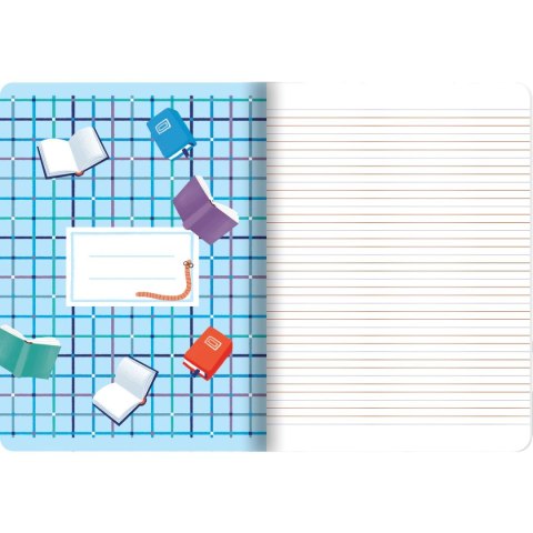 Top 2000 Zeszyt BOOKWORM/RETRO A5 16k. 70g podwójna linia kolor Top 2000 (400169400)