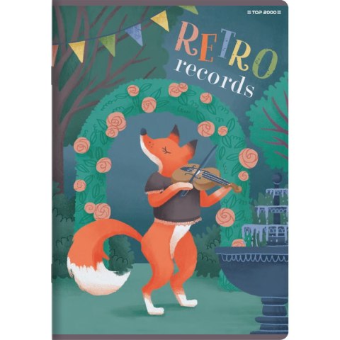 Top 2000 Zeszyt BOOKWORM/RETRO A5 16k. 70g podwójna linia kolor Top 2000 (400169400)