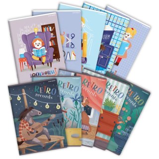 Top 2000 Zeszyt BOOKWORM/RETRO A5 32k. 70g krata Top 2000 (400169402)