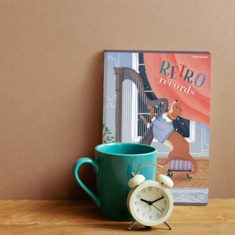 Top 2000 Zeszyt BOOKWORM/RETRO A5 32k. 70g krata Top 2000 (400169402)