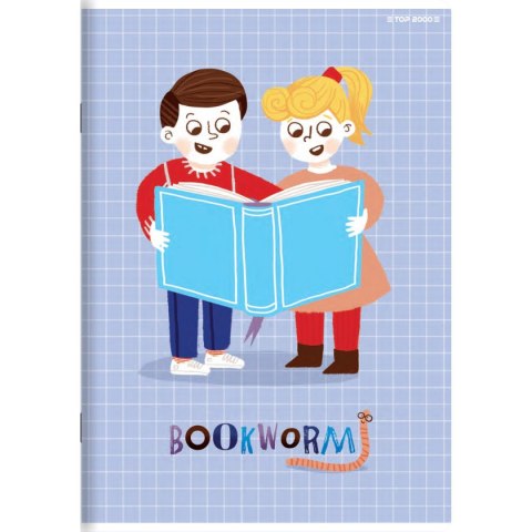 Top 2000 Zeszyt BOOKWORM/RETRO A5 32k. 70g krata Top 2000 (400169402)