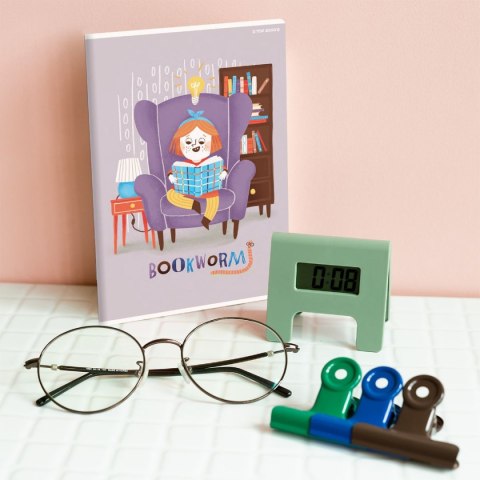 Top 2000 Zeszyt BOOKWORM/RETRO A5 32k. 70g krata Top 2000 (400169402)