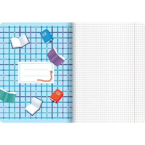 Top 2000 Zeszyt BOOKWORM/RETRO A5 32k. 70g krata Top 2000 (400169402)