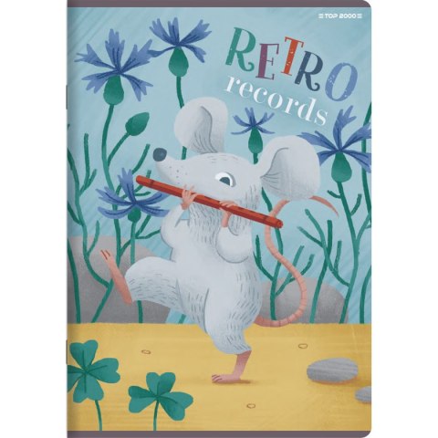 Top 2000 Zeszyt BOOKWORM/RETRO A5 32k. 70g krata Top 2000 (400169402)