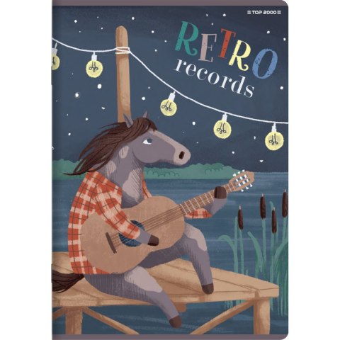 Top 2000 Zeszyt BOOKWORM/RETRO A5 32k. 70g krata Top 2000 (400169402)