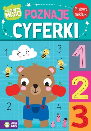 Zielona Sowa Książeczka edukacyjna Akademia Misia Poznaję cyferki Zielona Sowa