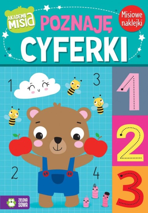 Zielona Sowa Książeczka edukacyjna Akademia Misia Poznaję cyferki Zielona Sowa