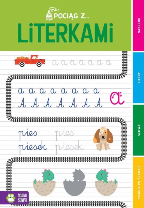 Zielona Sowa Książeczka edukacyjna Pociąg z literkami Zielona Sowa