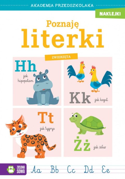 Zielona Sowa Książeczka edukacyjna Poznaję literki. Zwierzęta Zielona Sowa