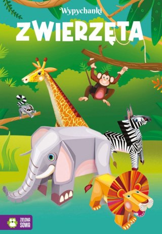 Zielona Sowa Książeczka edukacyjna Wypychanki. Zwierzęta Zielona Sowa