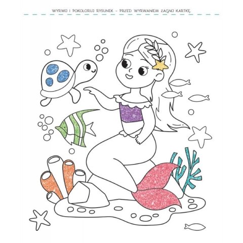 Aksjomat Książka dla dzieci Brokatowa kolorowanka. Bajkowy świat Aksjomat