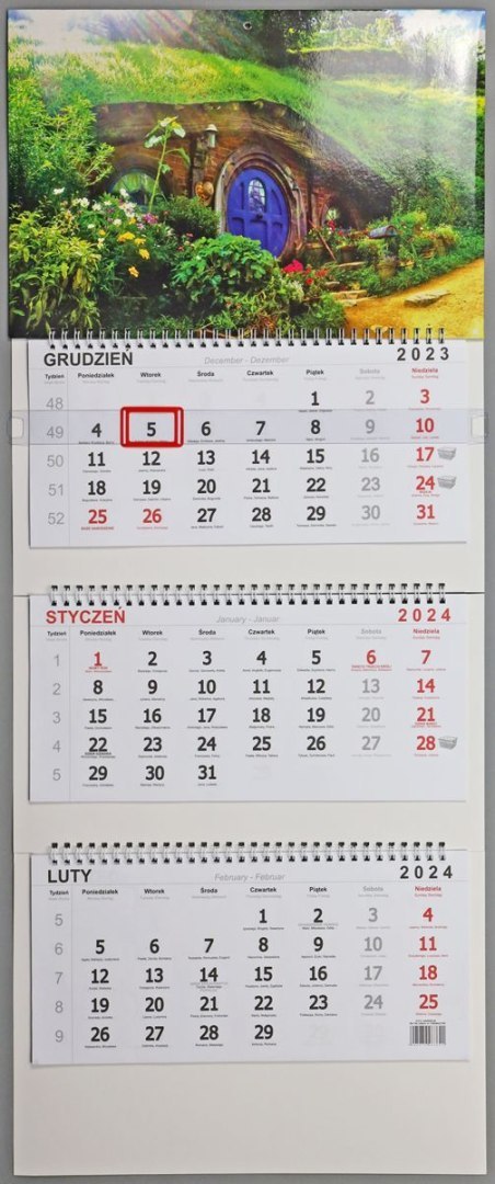 Darrieus Kalendarz ścienny ścienne 210mm x 320mm Darrieus