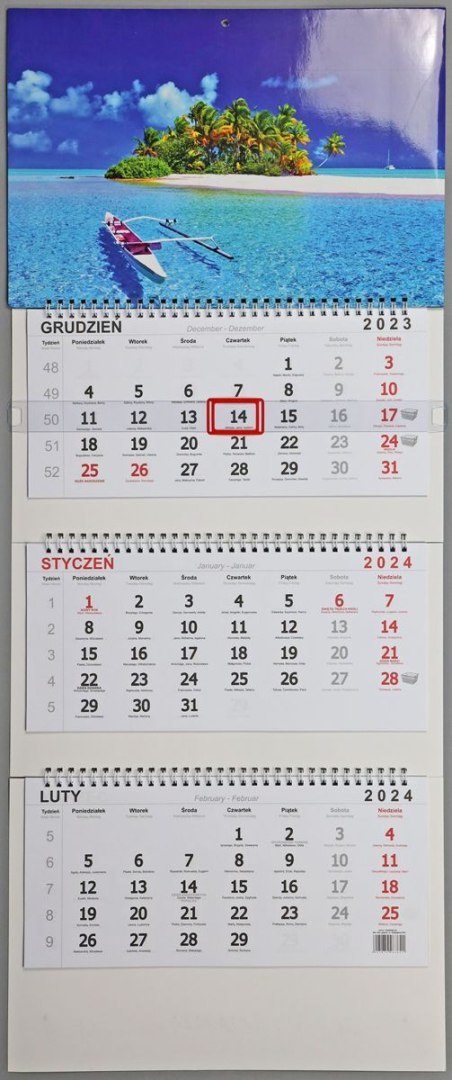 Darrieus Kalendarz ścienny ścienne 210mm x 320mm Darrieus