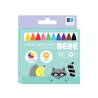 Interdruk Kredki świecowe BB KIDS pastel 10 kol. Interdruk (IKRŚW10BBKP)