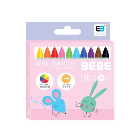 Interdruk Kredki świecowe BB KIDS pastel 10 kol. Interdruk (IKRŚW10BBKP)