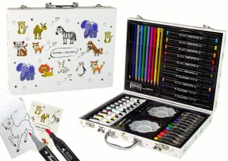 Lean Zestaw kreatywny dla dzieci Zestaw małego artysty w walizce (68 elementów) Lean (16154)