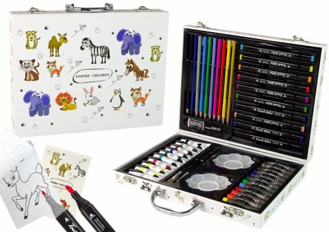 Lean Zestaw kreatywny dla dzieci Zestaw małego artysty w walizce (68 elementów) Lean (16154)