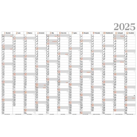 Lucrum Kalendarz biurkowy 5904844530622 planer 2023 980mm x 680mm Lucrum (BF03)