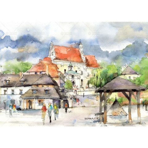 Lucrum Kalendarz ścienny miasta w awkareli rodzinny 2026 280mm x 400mm Lucrum (WL05)