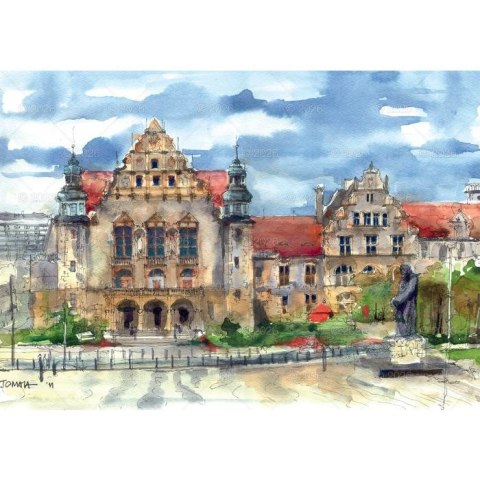 Lucrum Kalendarz ścienny miasta w awkareli rodzinny 2026 280mm x 400mm Lucrum (WL05)