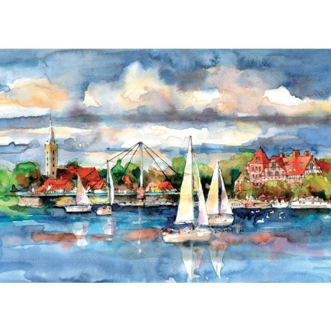 Lucrum Kalendarz ścienny miasta w awkareli rodzinny 2026 280mm x 400mm Lucrum (WL05)