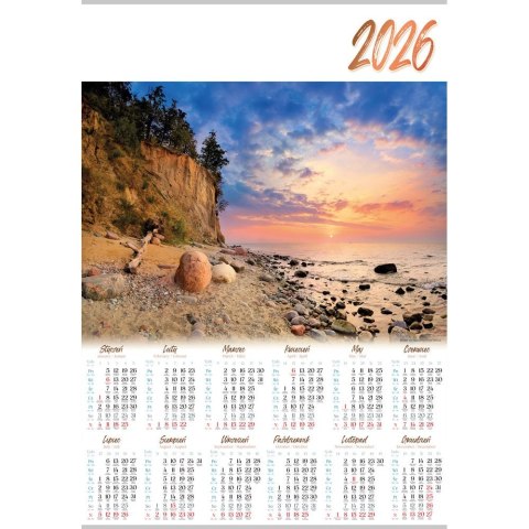 Lucrum Kalendarz ścienny plakatowy 607mm x 880mm Lucrum (PL04)