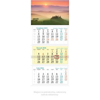 Lucrum Kalendarz ścienny trójdzielny 320mm x 860mm Lucrum (KT12)