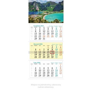 Lucrum Kalendarz ścienny trójdzielny x 320mm Lucrum (KT07)