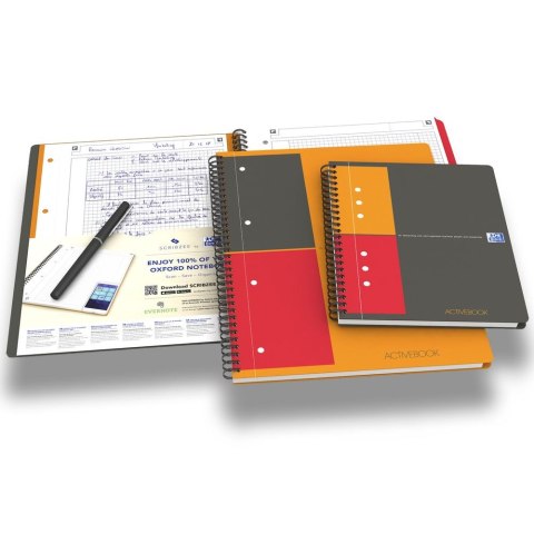 Oxford Kołozeszyt (kołonotatnik) International A5+ 80k. krata Oxford (100102880)