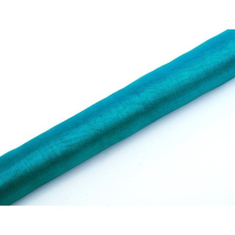 Partydeco Organza organza Gładka turkusowy Partydeco (ORPO -083)