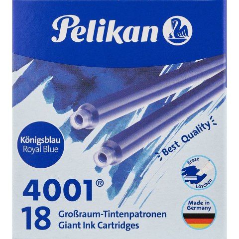 Pelikan Naboje długie 18 sztuk niebieski Pelikan (300004064)